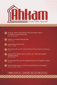 AHKAM Jurnal Ilmu Syariah Volume 17, Number 1, 2017