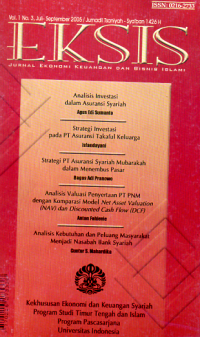 Eksis Jurnal Ekonomi Keuangan dan Bisnis Islami
