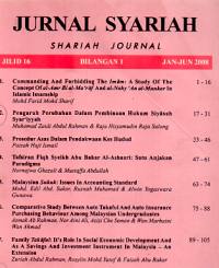 Jurnal Syariah Jilid 16 Bilangan 1 Jan-Jun 2008
